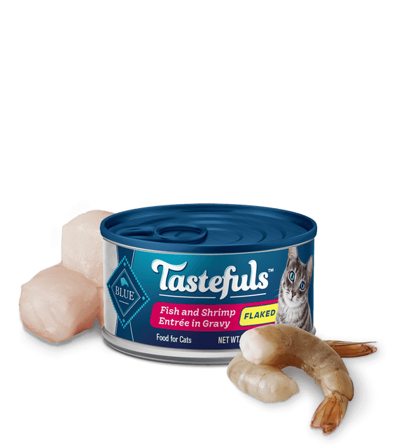 Blue Buffalo Tastefuls Flaked Fish & Shrimp Entrée in Gravy Wet Cat Food