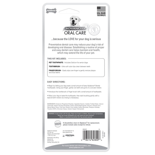 Nylabone Advanced Oral Care Senior Dog Dental Kit