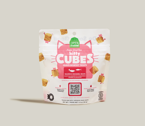 Open Farm Salmon & Mackerel Kitty Cube Treats for Cats