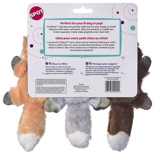 Ethical Pet SPOT Lil Spots Donut Crinklers 3 Pack Dog Toy