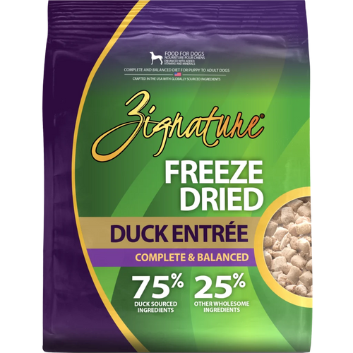 Zignature Freeze Dried Duck Entrée Dog Food