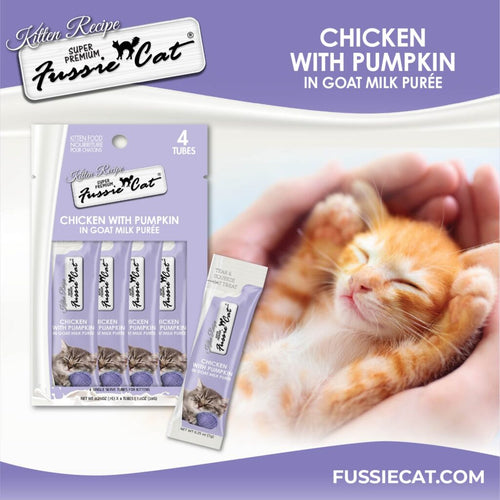 Fussie Cat Kitten Chicken with Pumpkin in Goat Milk Puree