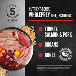 ORIJEN FreshPrey Turkey, Salmon & Pork Recipe With Grains for
