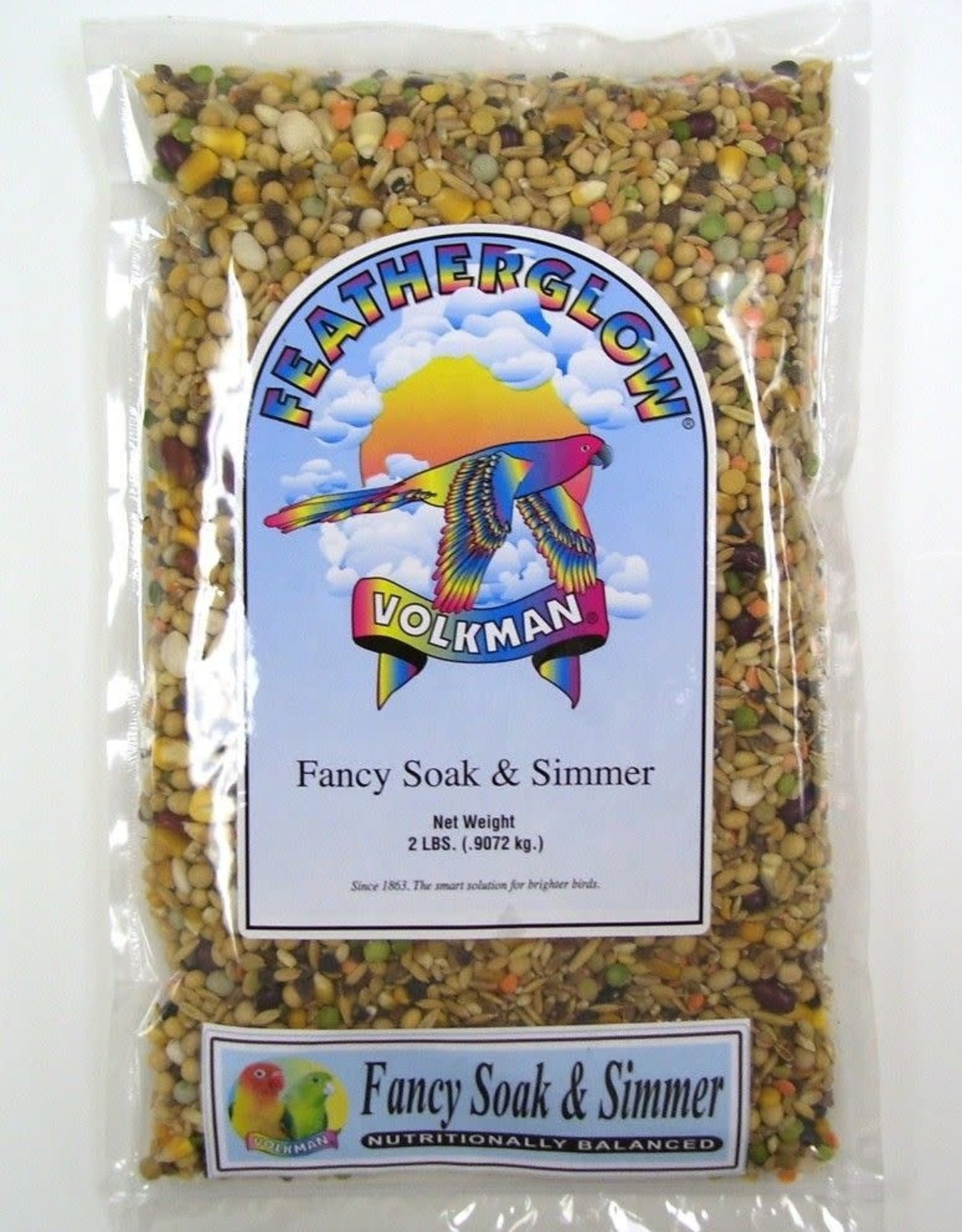 Volkman Seed Featherglow Fancy Soak and Simmer Nutritionally Balanced Food 2 lbs